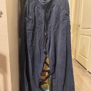 Free People Easy Peezy Pull On Chord Jeans in Navy Size M